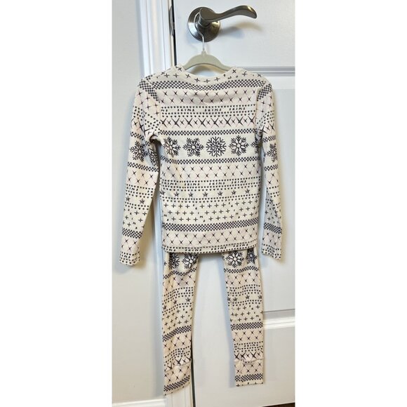 SKIMS Kids Logo Pointelle Set in Cream Fair Isle Size 4 - Picture 5 of 7